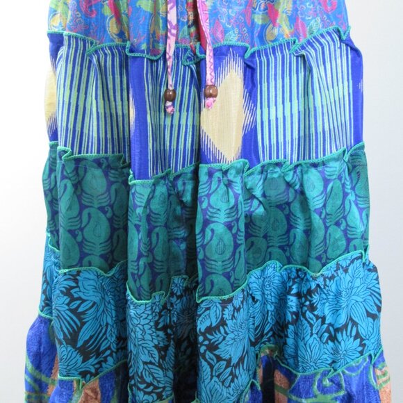 Wevez 7 Layer Tribal Skirt w/Easel Voile Cami Top Sz M NWT - Picture 13 of 14